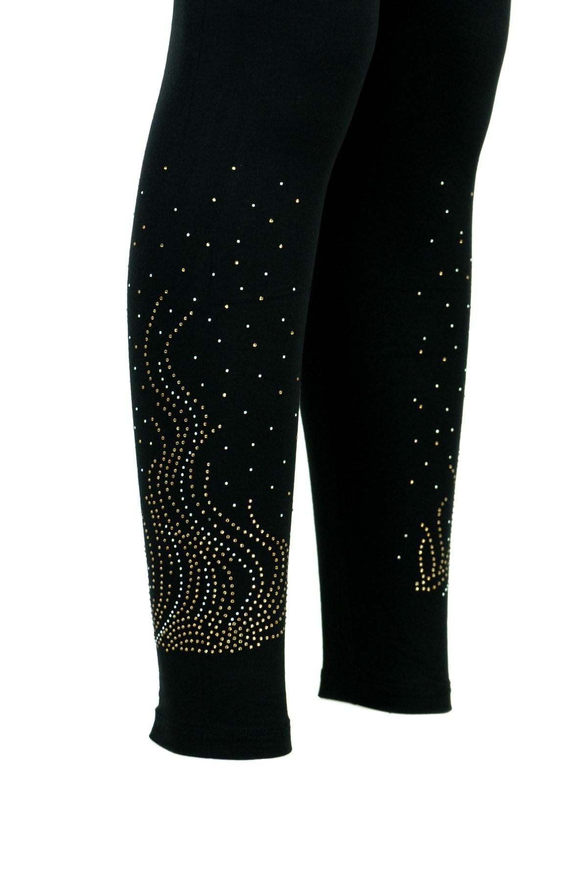 Kadın Mevsimlik Bilek Kısmı Başak Taşlı Yüksekbel Bel Lastikli Likralı Toparlayıcı Örme Tayt